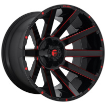 Fuel 1PC Contra 22X12 ET-43 6X135/139.7 106.10 Gloss Black Red Tinted Clear Fälg